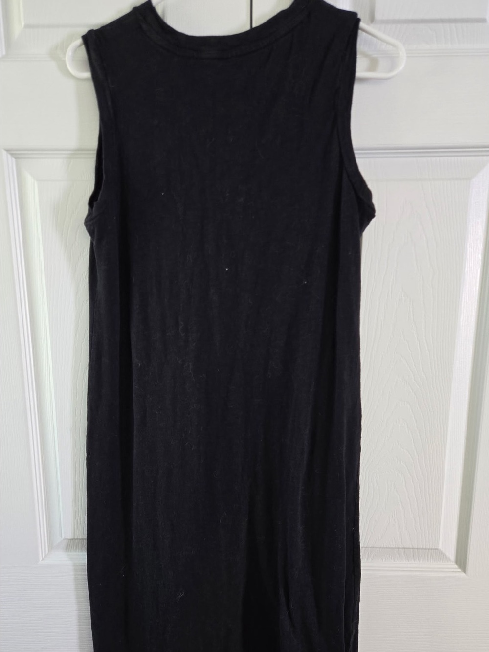 Universal Thread Black Sleeveless Tank Midi Dress S Crewneck Side Slit